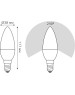GAUSS Лампа LED E14, свеча, 12Вт, одна шт. [33122]