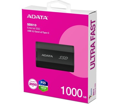 ADATA Твердотельный накопитель SSD 4TB SD810 SD810-4000G-CBK USB 3.2 Gen 2x2 Type-C,2000/2000