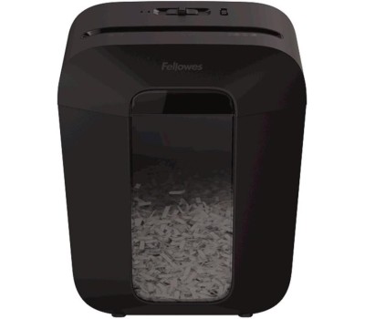 шредеры Fellowes Шредер PowerShred LX50 FS-44060(01), черный {DIN P-4, 4х37мм, 9лст., 17 лтр., уничт.: скрепки,скобы,карты}