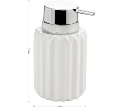 САНАКС - Дозатор для жидкого мыла настольный, БЕЛЫЙ, глянцевый, керамический 10634