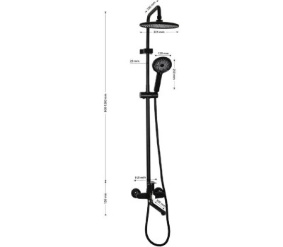 FABIA - Смеситель + стойка душевая 