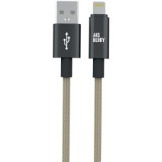 Кабель AKSBERRY (6900295500015) X163 Nylon silk USB-A – Lightning, бежевый
