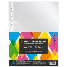 БЮРОКРАТ Папка-вкладыш тисненые, A4+, 80мкм, 100шт [-080tslux]