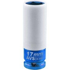Головка торцевая AVS TOOLS Головка торцевая ударная глубокая 6-гранная 1/2''DR (17 мм) колесная AVS H11217IС