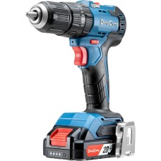 Дрель-шуруповерт DONGCHENG Ударная дрель-шуруповерт DCJZ2050i, 2Ач, с одним аккумулятором [dcjz2050i(type dm)]