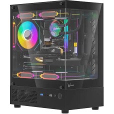 Корпус для ПК FORMULA Корпус mATX Crystal Z1CM Plus AR, Mini-Tower, без БП, черный