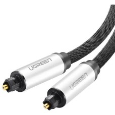 UGREEN Кабель AV108, Toslink (m) (прямой) - Toslink (m) (прямой), GOLD , ферритовый фильтр , 1м, черный [10539]
