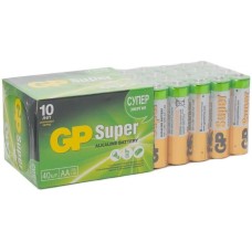 GP Алкалиновые батарейки Super Alkaline 15А АA - 40 шт. в пленке