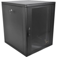 ЦМО Шкаф коммутационный ШРН-М-12.650-9005 настенный, стеклянная передняя дверь, 12U, 600x610x650 мм