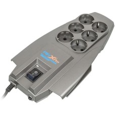 PILOT Сетевой фильтр X-Pro 1.8м (6 розеток) серый (коробка)