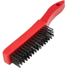 MATRIX Щетка зачистная пятирядная, закаленная прямая проволока с пластиковой ручкой 74815