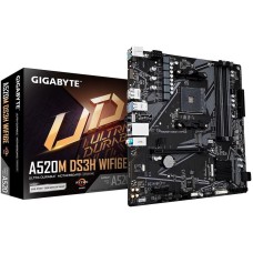 Материнская плата GIGABYTE Материнская плата A520M DS3H WF6E A520, AM4, 4xDDR4, 1_PCI-Ex16,4_M.2, 6_USB3.2Gen1, 8_USB2.0, 4*SATA3.0, 1G, DP, HDMI, ATX, RTL