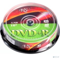 VS Диски DVD+R 4.7Gb, 16x, Cake Box 10шт.(620533)