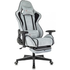 ZOMBIE Кресло игровое Drift/F серо-голубой/черный крестов. пластик подст.для ног