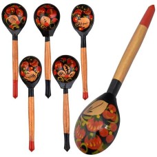 MULTIDOM Ложка чайная «Традиционная роспись». Размер 14х3,5 см. (только кратно упаковке) 9-36/6403