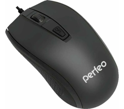 Мышь проводная оптическая PERFEO (PF-4932) PROFIL PF-383-OP-B черная