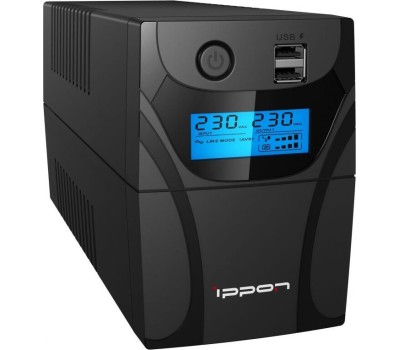 Источник бесперебойного питания IPPON BACK POWER PRO II 600 LCD+USB (360Вт/600ВА)