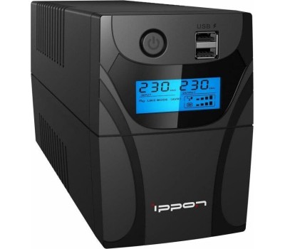 Источник бесперебойного питания IPPON BACK POWER PRO II 600 LCD+USB (360Вт/600ВА)