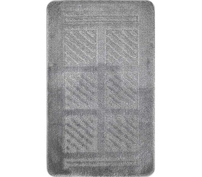 Коврик для ванной САНАКС 00293 CLASSIC UNI КВАДРАТЫ Коврик в ванную одинарный СЕРЫЙ 55х90см 100% полиэстер