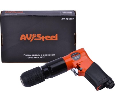 AV Steel (AV-701107) Пневмодрель 700 об\мин, БЗП 13мм
