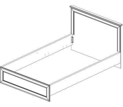 Модульная мебель АНРЭКС TIFFANY Кровать 120 цвет вудлайн кремовый (3 уп.)