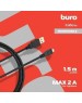 BURO Кабель MICROUSB2.0 USB (m)-micro (m) 1.5м черный