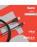 BURO Кабель MICROUSB2.0 USB (m)-micro (m) 1.5м черный