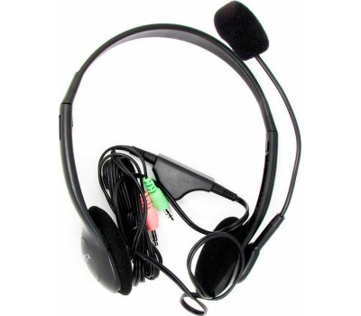 OKLICK Наушники с микрофоном Оклик HS-M143VB черный 1.8м накладные оголовье (614036)