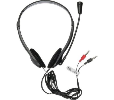 OKLICK Наушники с микрофоном Оклик HS-M143VB черный 1.8м накладные оголовье (614036)