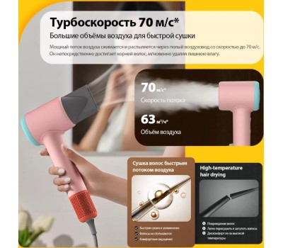 Фен DEERMA DEM-CF51W розовый