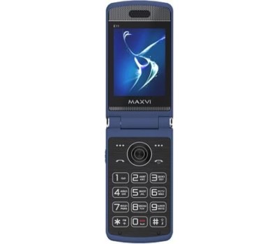 Телефон мобильный MAXVI E11 Blue/Silver