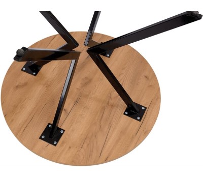 Корпусная мебель POLINI Стол обеденный Home Istanbul дуб крафт золотой-черный (1 кор.)