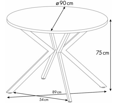 Корпусная мебель POLINI Стол обеденный Home Istanbul дуб крафт золотой-черный (1 кор.)