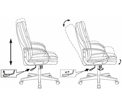 БЮРОКРАТ Кресло руководителя CH-868LT черный эко.кожа крестов. пластик