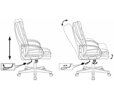 БЮРОКРАТ Кресло руководителя CH-868LT черный эко.кожа крестов. пластик