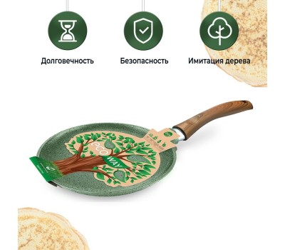 Сковорода НЕВА МЕТАЛЛ ПОСУДА EW124 Eco Way а/пр литая 24см