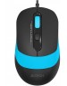 Мышь A4TECH Мышь Fstyler FM10 черный/синий оптическая 1600dpi USB 4but (FM10 BLUE)