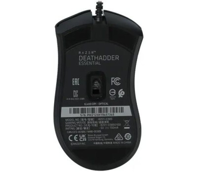 RAZER Мышь проводная DeathAdder Essential, игровая, оптическая, USB, 6400dpi, черный [rz01-03850100-r3c1]