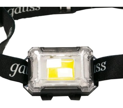 GAUSS Фонарь налобный GFL304 черный 3Вт лам.:светодиод. (GF304)