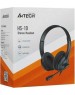 A4TECH Наушники с микрофоном HS-10 черный/белый 2м накладные оголовье (HS-10/3.5MM PLUG/BLACK)