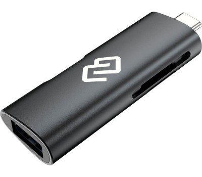 DIGMA Картридер внешний CR-CU2522-G, серый [cr-сu2522-g]