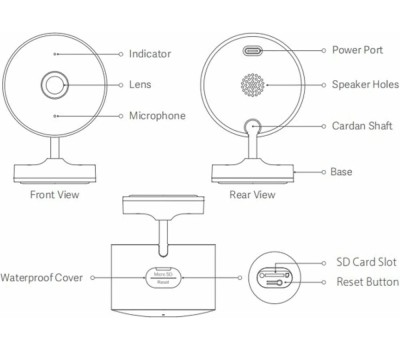 Камера видеонаблюдения XIAOMI Камера видеонаблюдения IP Outdoor Camera AW200, 1920х1080 pix, 2.8-3.6 мм, белый [bhr6398gl]
