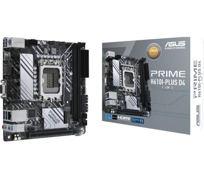 ASUS Материнская плата PRIME H610I-PLUS D4-CSM, Socket LGA 1700, Intel H610, mini-ITX, Ret