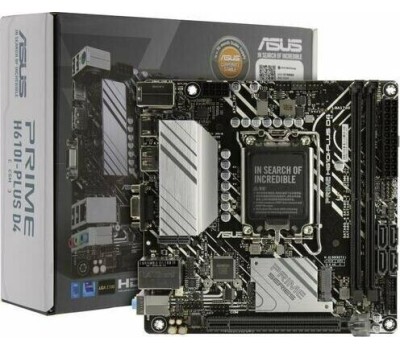 ASUS Материнская плата PRIME H610I-PLUS D4-CSM, Socket LGA 1700, Intel H610, mini-ITX, Ret