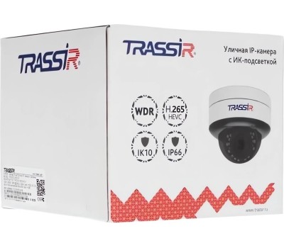 Камера видеонаблюдения TRASSIR Камера видеонаблюдения IP TR-D3121IR2 v6 2.8, 1920х1080 pix, 2.8 мм, белый
