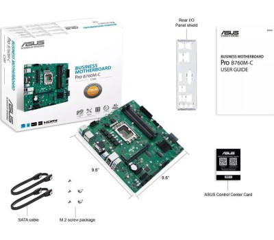 Материнская плата ASUS Материнская плата PRO B760M-C-CSM, Socket LGA 1700, Intel B760, mATX, Ret