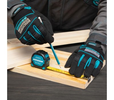 Рулетка GROSS Рулетка Experte,3 м x 19 мм,двухкомпонентный корпус,магнит,двухсторонняя разметка,нейлон 32574