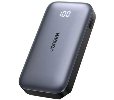 UGREEN Внешний аккумулятор PB502 (25185) 10000mAh Mini Quick Charging 30W Power Bank 30W с цифровым экраном. Цвет: серый