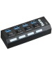 HAMA Buro BU-HUB4-U3.0-L Разветвитель USB 3.0 4порт. черный (389737)