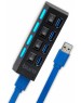 HAMA Buro BU-HUB4-U3.0-L Разветвитель USB 3.0 4порт. черный (389737)